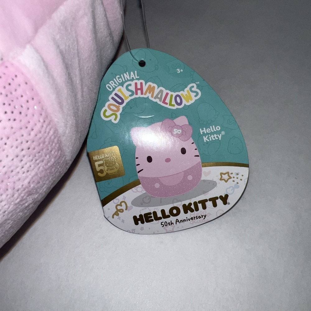 Squishmallow 8" Plush Hello Kitty Pink 50th Anniversay Ultra Soft Toy - Picture 2 of 3